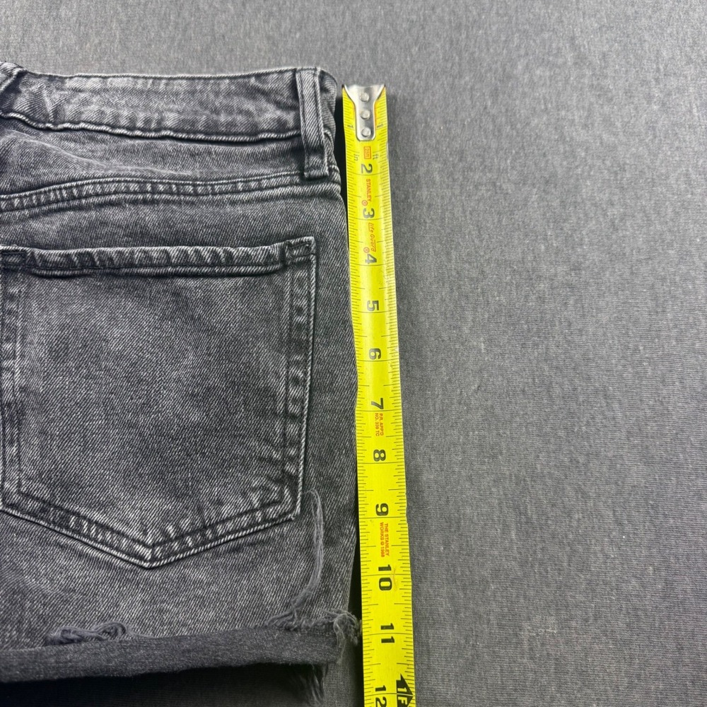 Old Navy Women's Size 4 Gray O G Straight High Rise Distressed Denim‎ Shorts - Picture 6 of 6